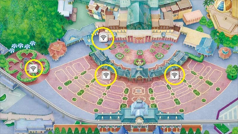 Free WiFi spots in Tokyo Disneyland