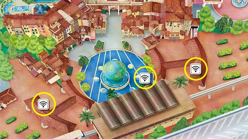 Free WiFi spots in Tokyo DisneySea