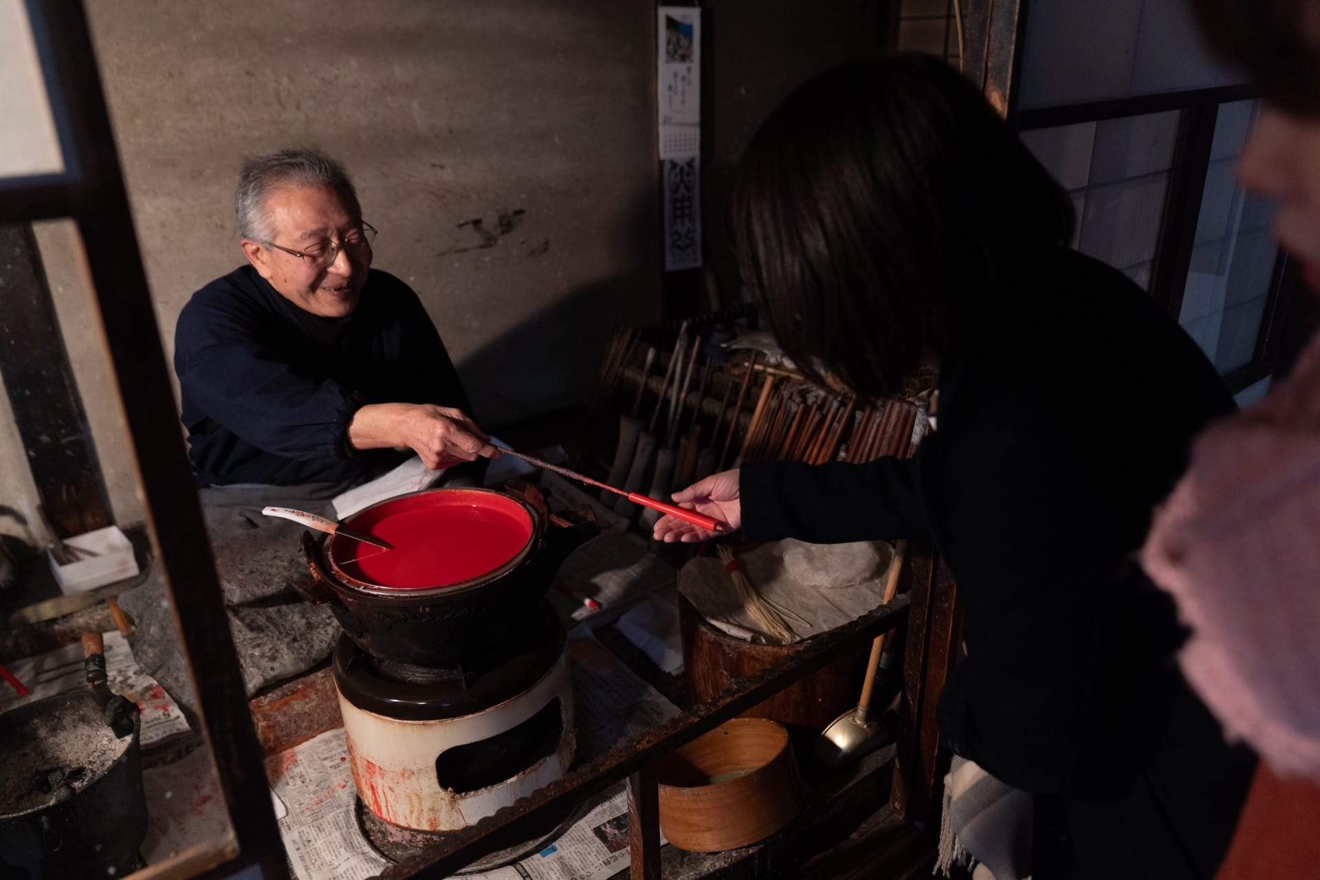 三嶋和蝋燭工坊,師傅以植物蠟手工製作傳統和蠟燭